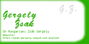 gergely zsak business card